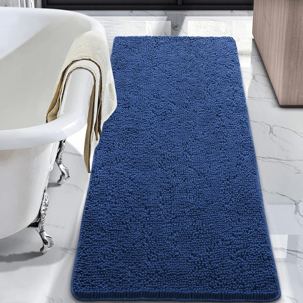 Grand Tapis de Bain Bleu Marine