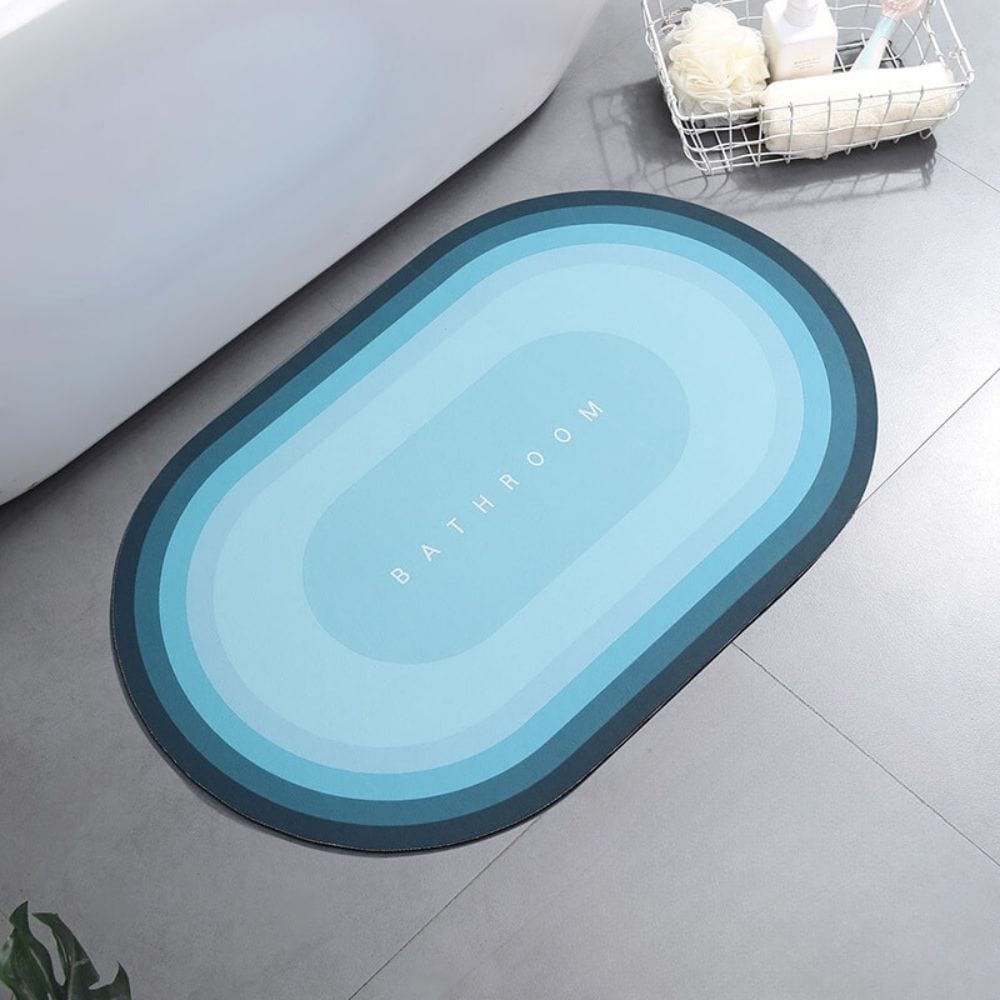 Tapis Absorbant Microfibre Salle De Bain Bleu dégradé / 40x60cm