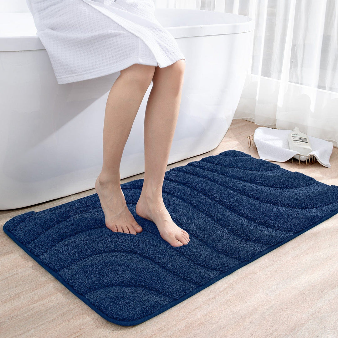 Tapis De Bain Anti Dérapant Bleu