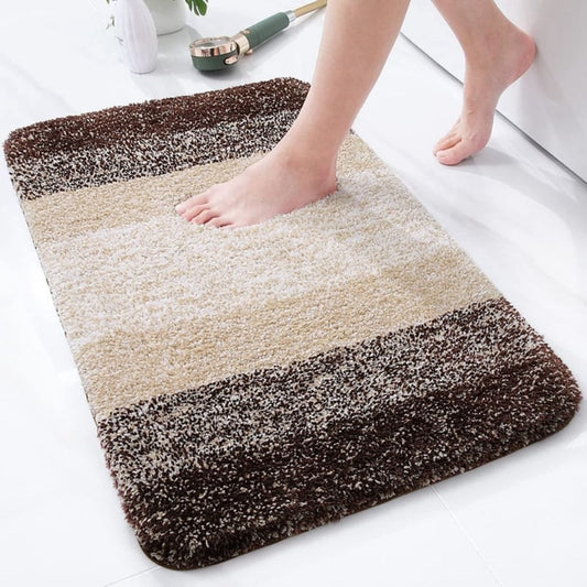 Tapis De Bain Beige & Marron