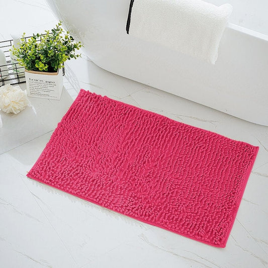 Tapis De Bain Chenille Rose Fushia