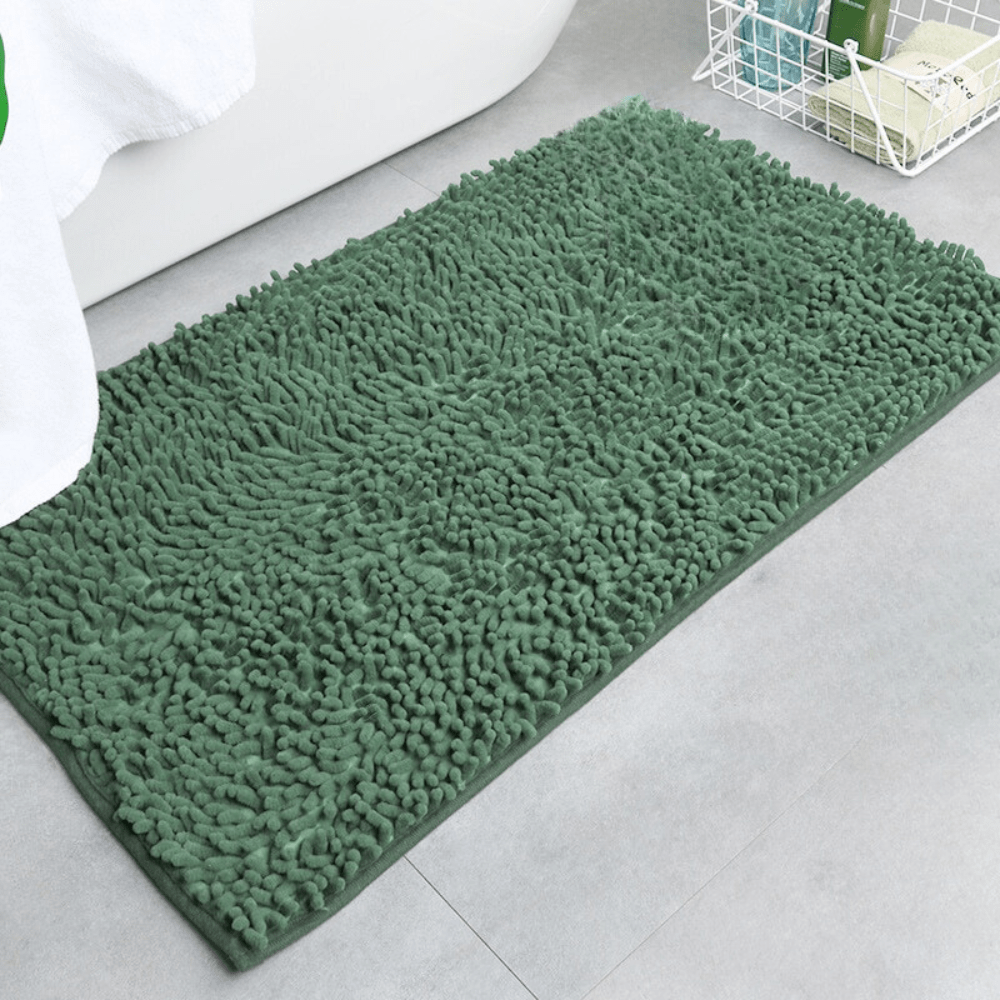 Tapis De Bain Chenille Vert Foncé