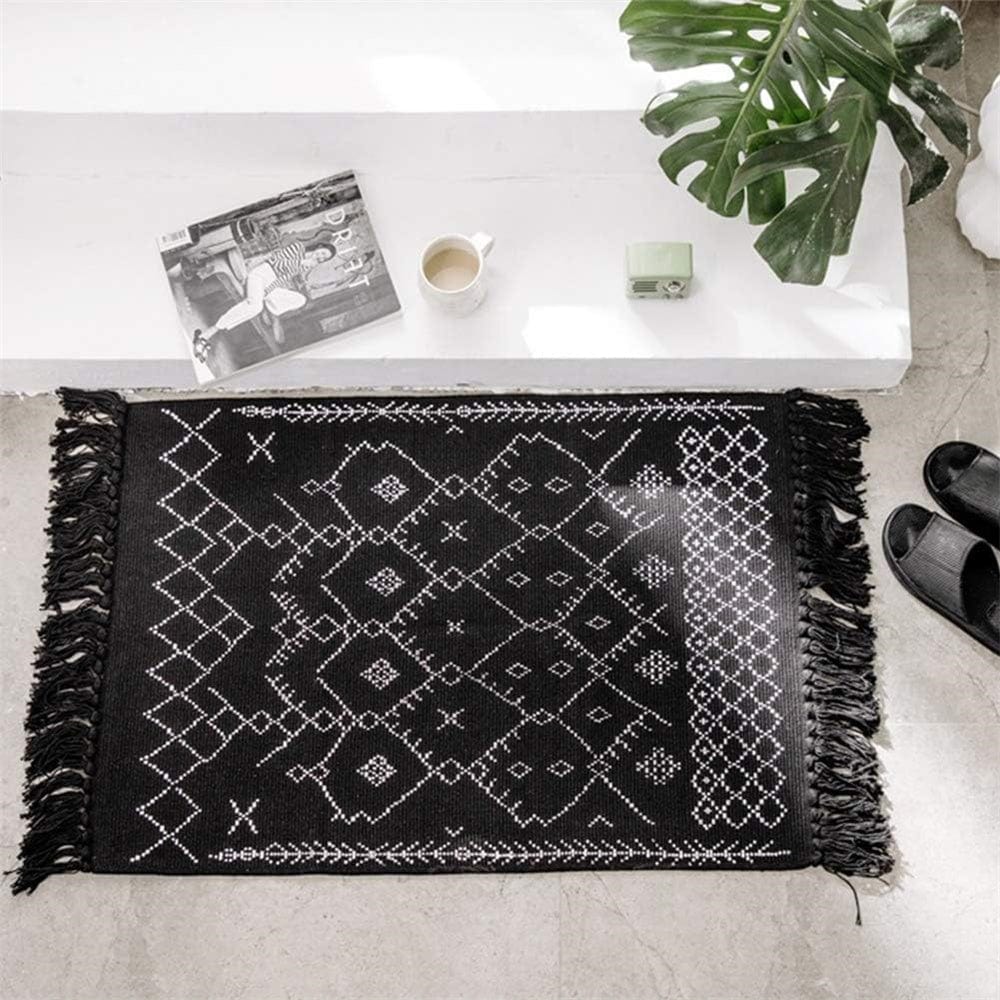 Tapis De Bain Coton Noir Noir / 60x90cm