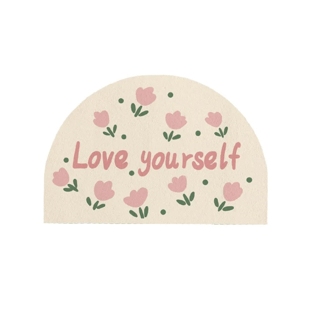 Tapis de Bain Demi Lune Original Love Yourself / 40x60cm