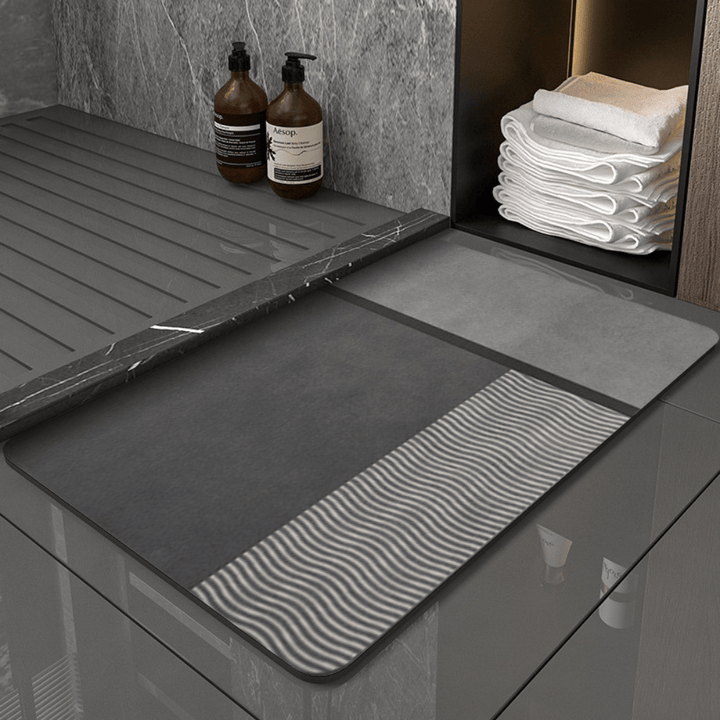 Tapis de Bain Diatomite Gris