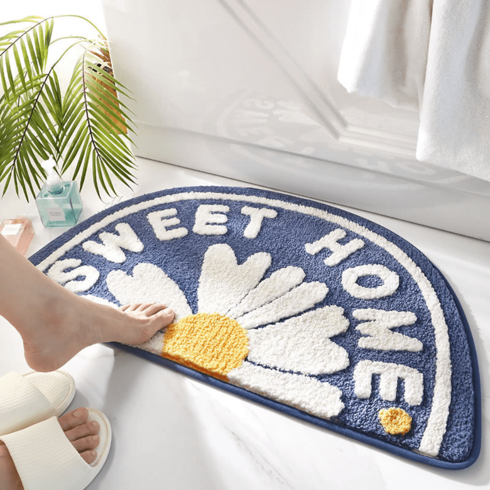 Tapis de Bain Épais Demi Lune