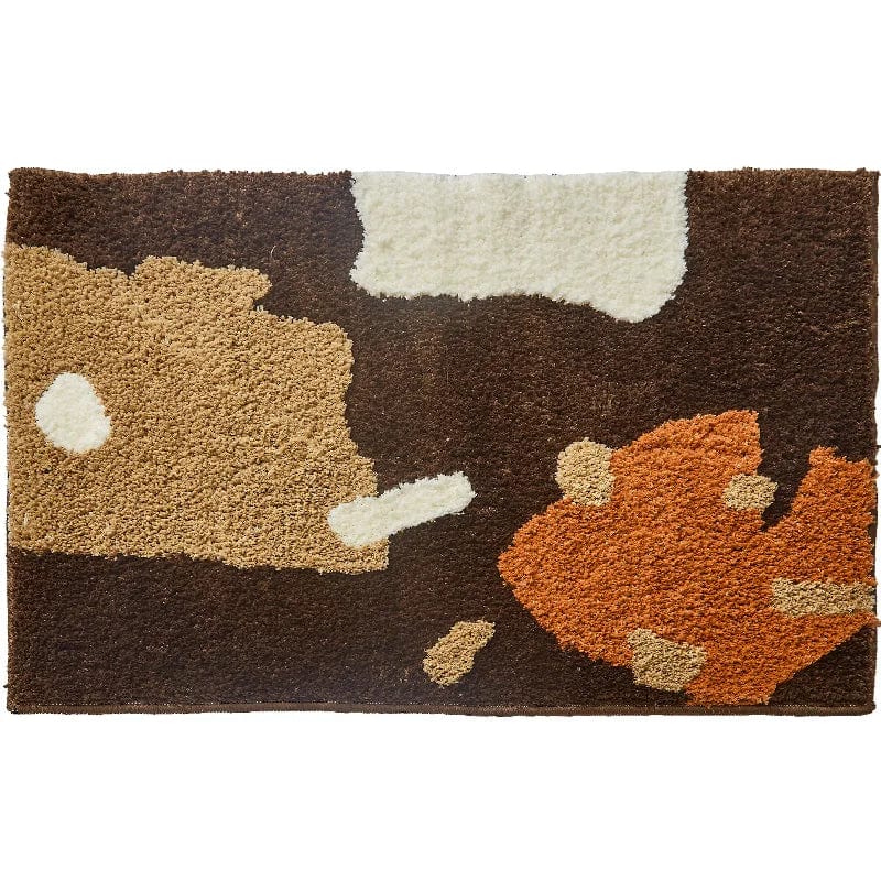 Tapis de Bain Épais Marron et Beige