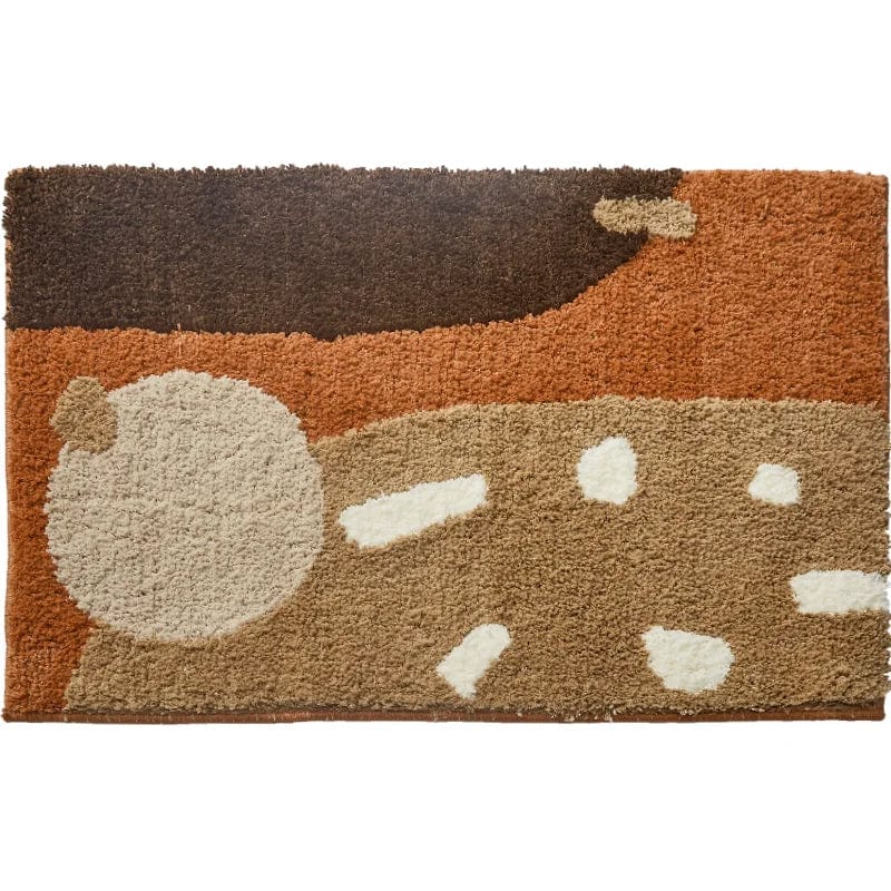 Tapis de Bain Épais Marron et Beige