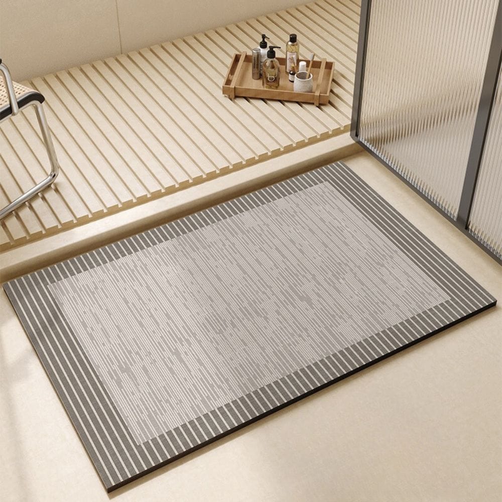 Tapis de Bain Gris Anthracite