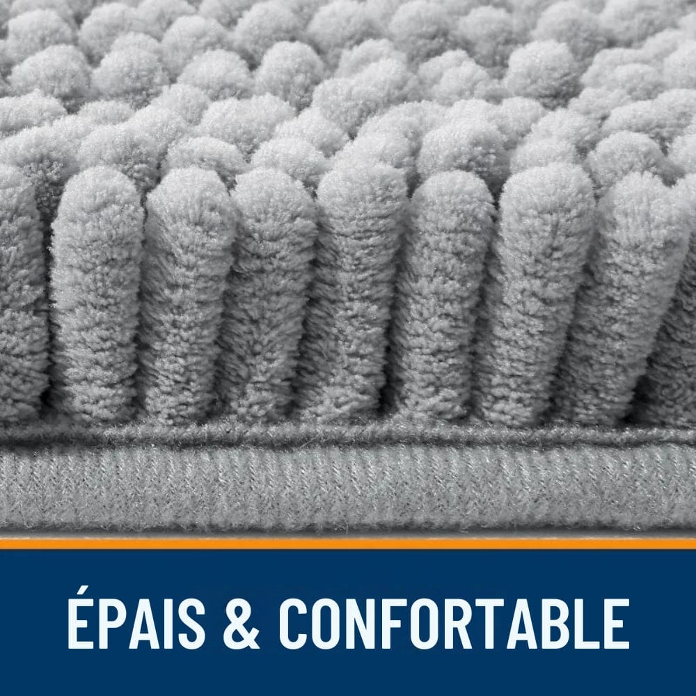 Tapis de Bain Gris Chenille Confort+