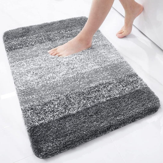 Tapis de Bain Gris et Blanc