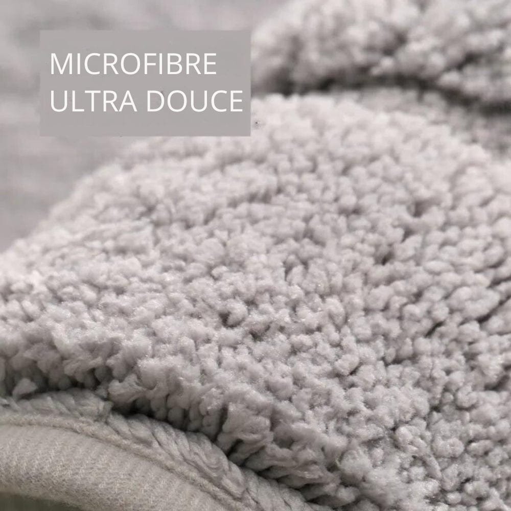 Tapis de Bain Gris Microfibre