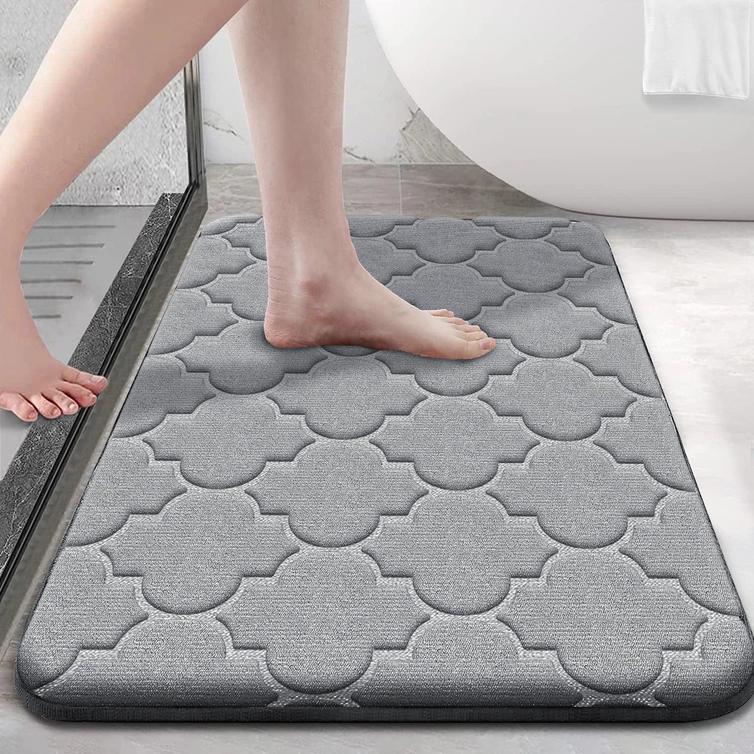 Tapis de Bain Mémoire de Forme #a1a2a4 / 40x60cm