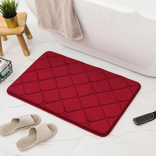 Tapis de Bain Microfibre Mémoire de Forme Diamond red / 40x60cm