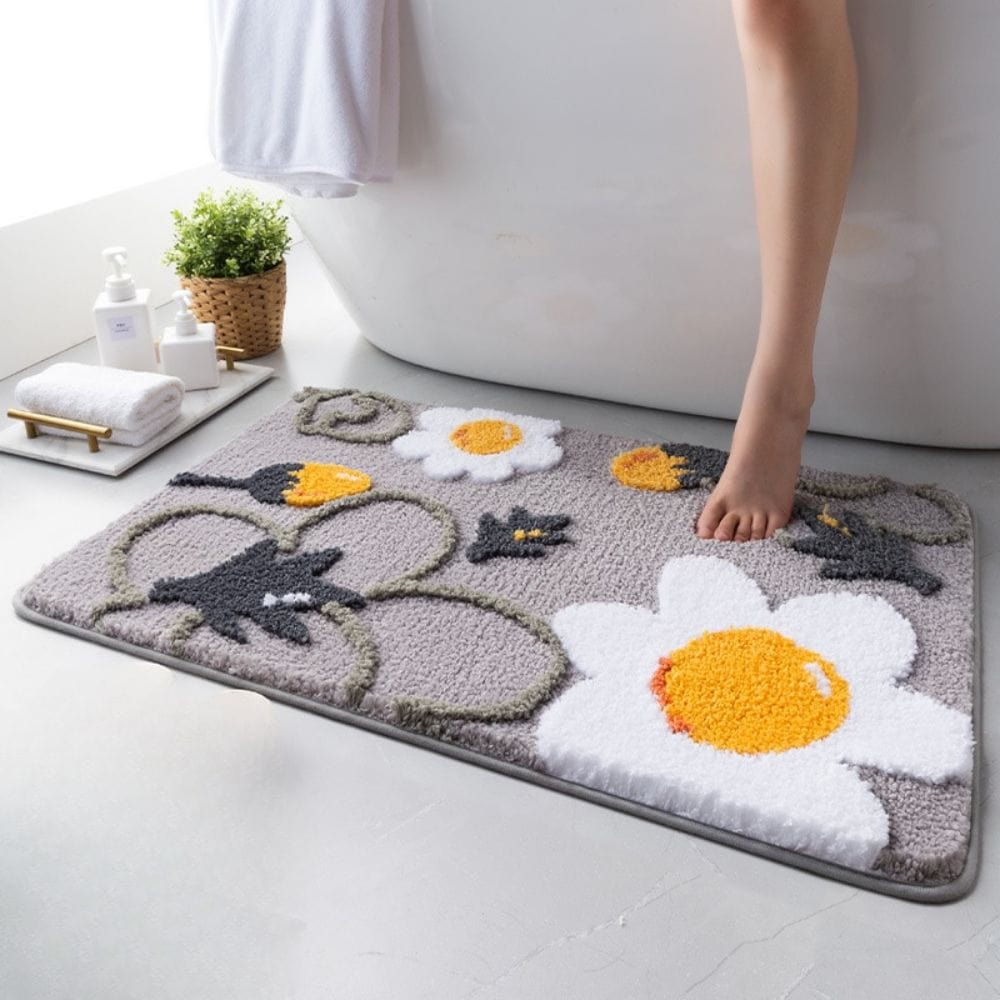 Tapis de Bain Motif Fleur