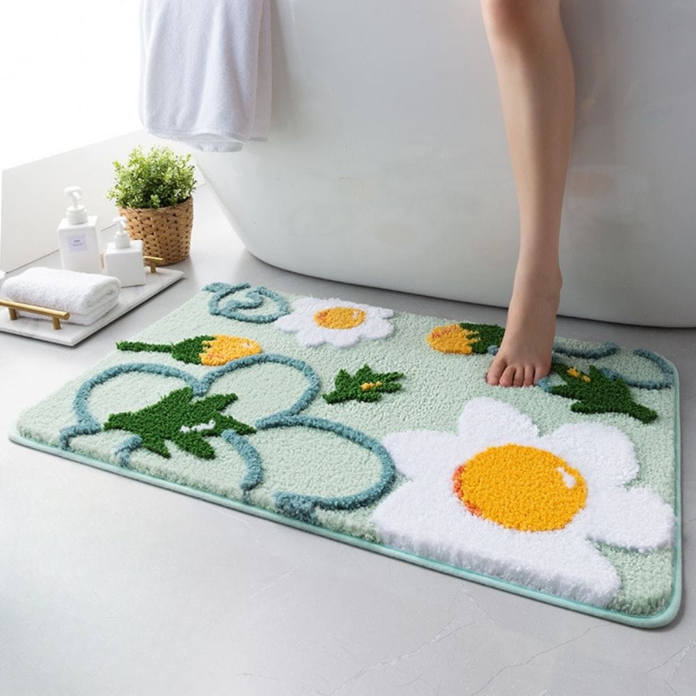 Tapis de Bain Motif Fleur