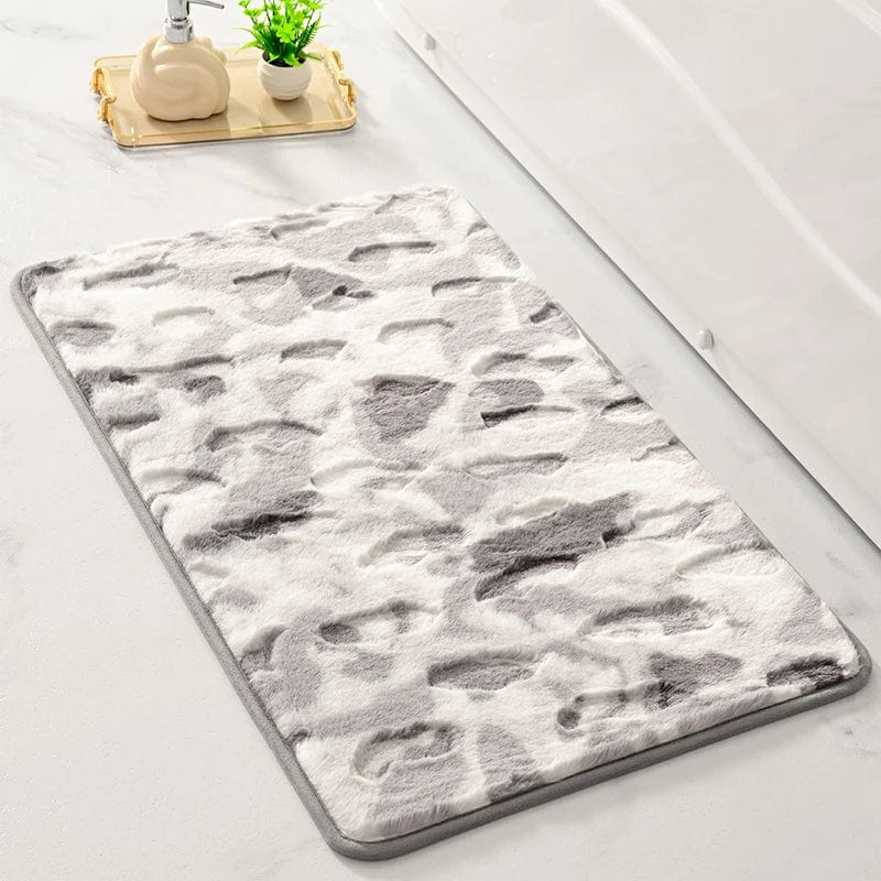 Tapis de Bain Shaggy #c7bfbc / 40x60cm