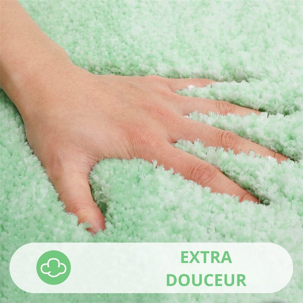 Tapis de Bain Vert et Blanc