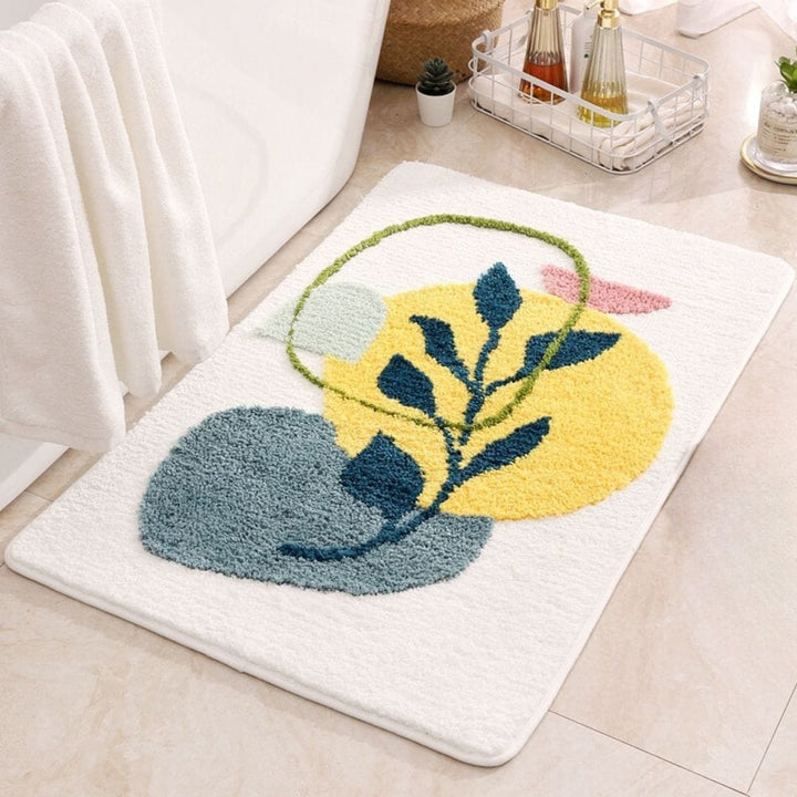 Tapis de Salle de Bain à Motif Zen