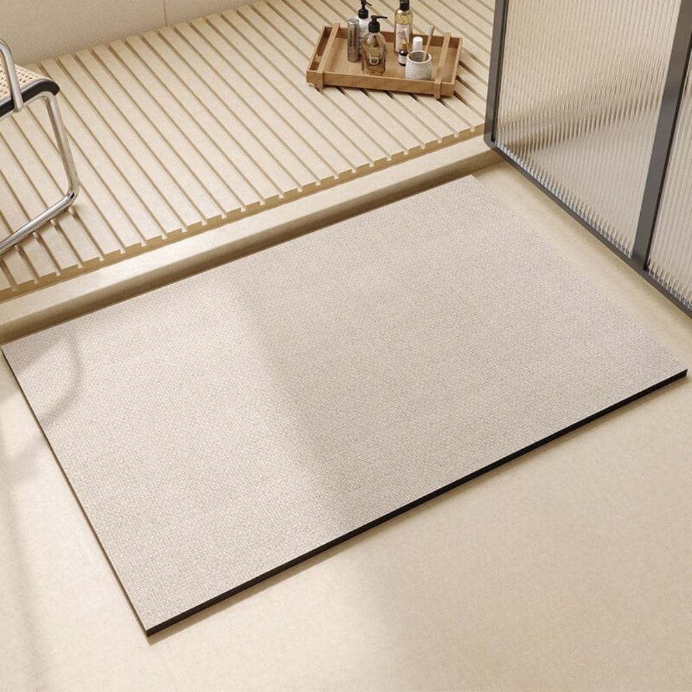 Tapis de Salle de Bain Gris Clair