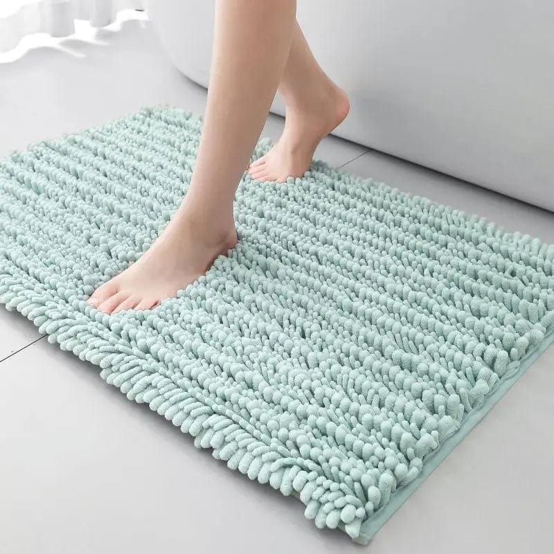 Tapis Salle de Bain Chenille Bleu Turquoise Grande Taille