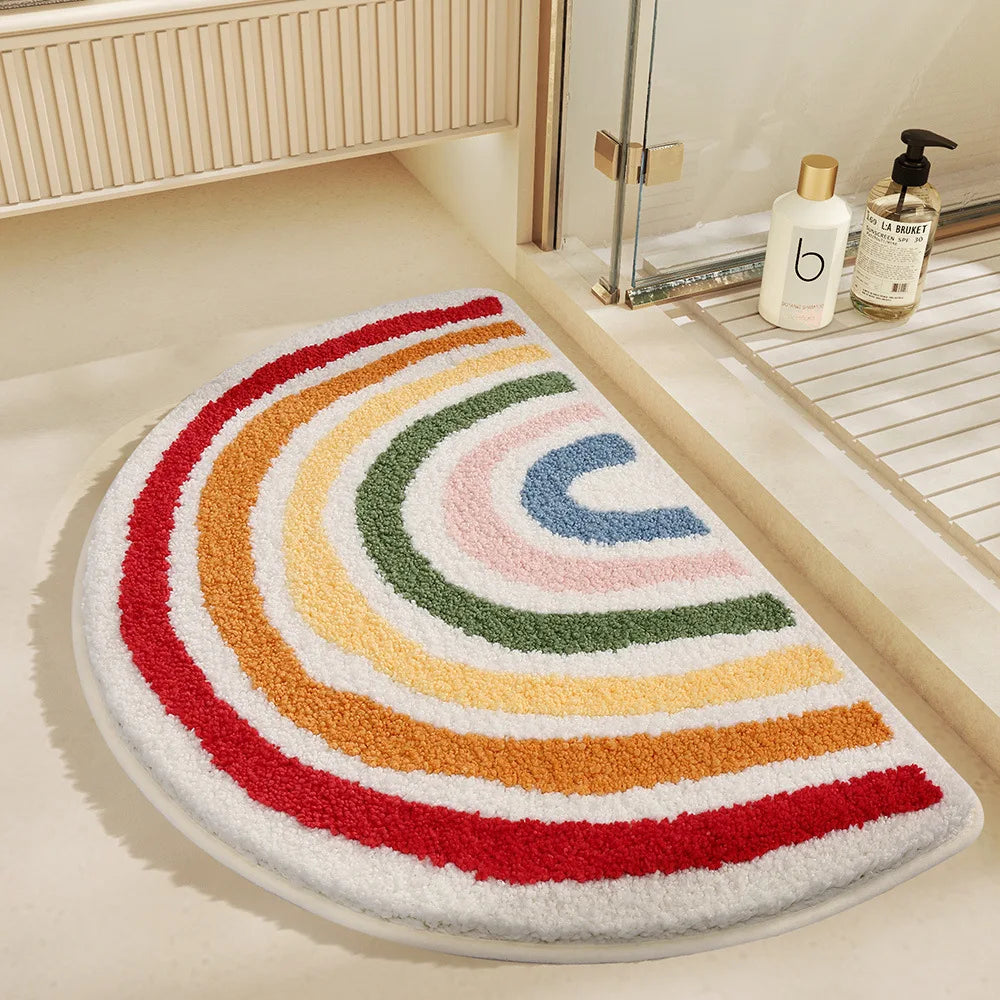 Tapis Salle de Bain Demi Cercle