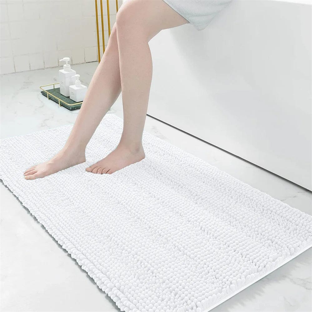 Tapis Salle de Bain Doux Blanc / 40x60cm