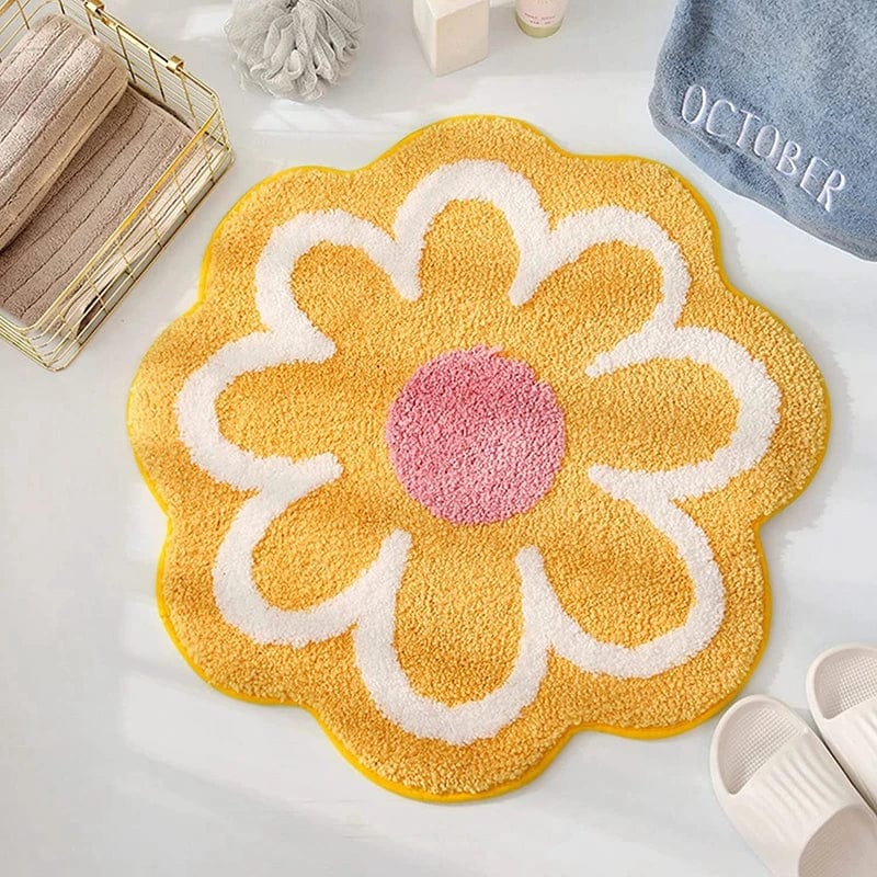 Tapis Salle de Bain en Forme de Fleur