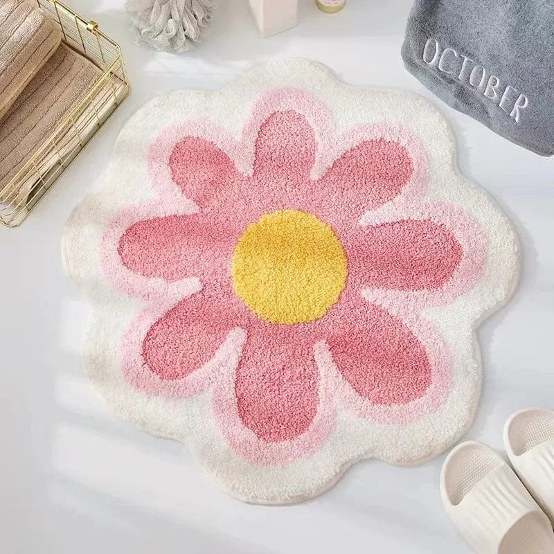 Tapis Salle de Bain en Forme de Fleur