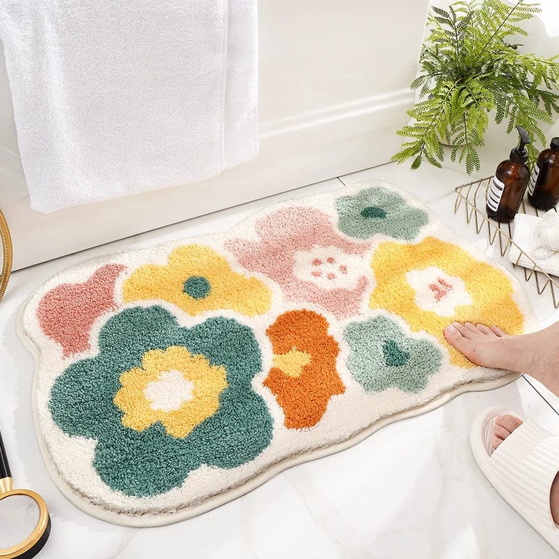 Tapis Salle de Bain Fleur