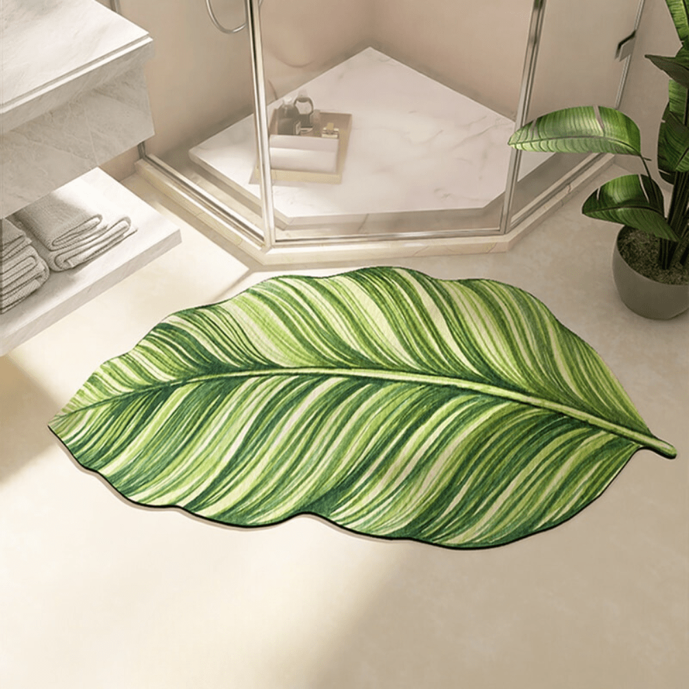 Tapis Salle de Bain Forme Feuille Forme Plante 1 / 40x50cm