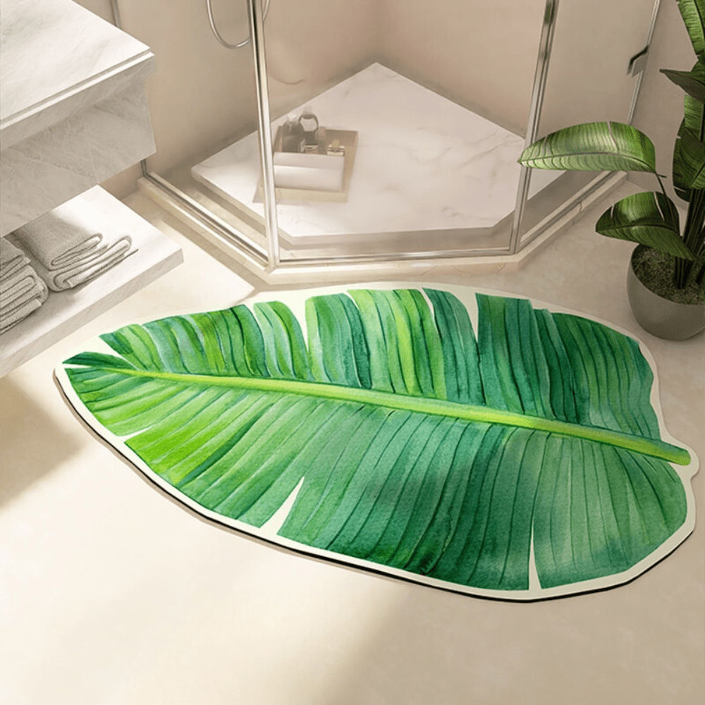 Tapis Salle de Bain Forme Feuille Forme Plante 2 / 40x50cm