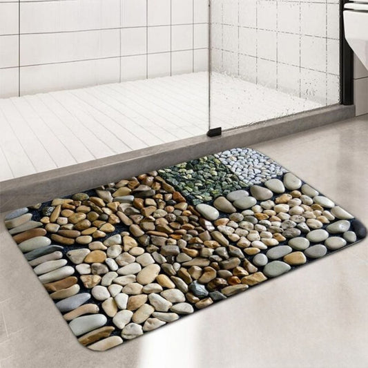 Tapis Salle de Bain Motif Galets