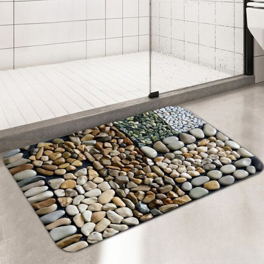 Tapis Salle de Bain Motif Galets Design rock 2 / 40x60cm